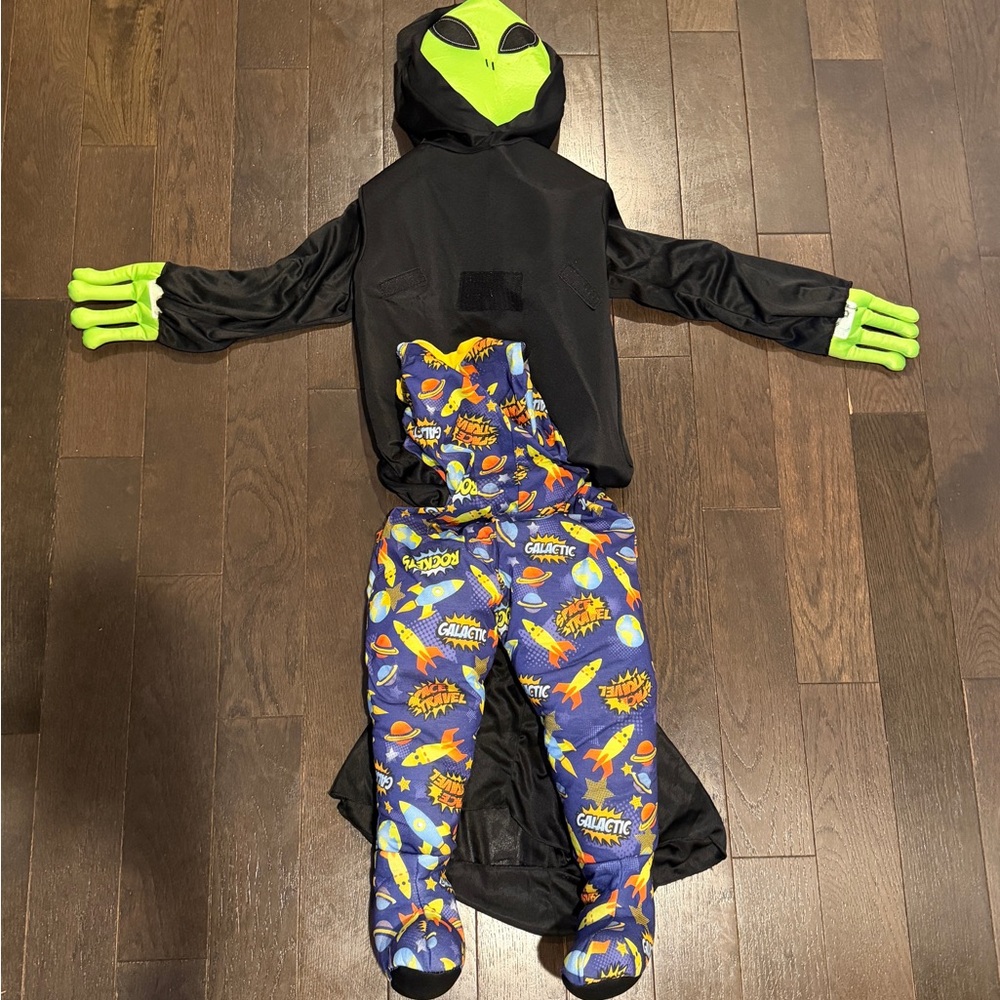Alien Galaxy Kids Costume - Black and Green